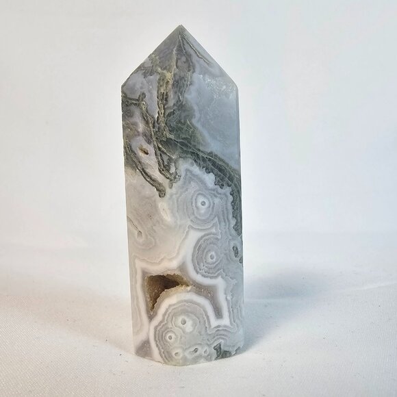 Other - Green Moss Agate Druzy Tower
